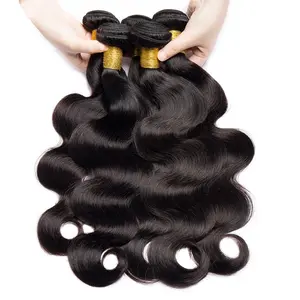 BELE HAIR 5x5 & 6x6 Lace Closure With Bundles Quick Weave Hair Styles Body Wave Human Hair Bundles Extension With Closure For Women Natural Black 10A Grade Unprocessed Long Hair for Mothers's Day Gift Double Weft Remy Hair Extensions Machine Weft Hairpiec