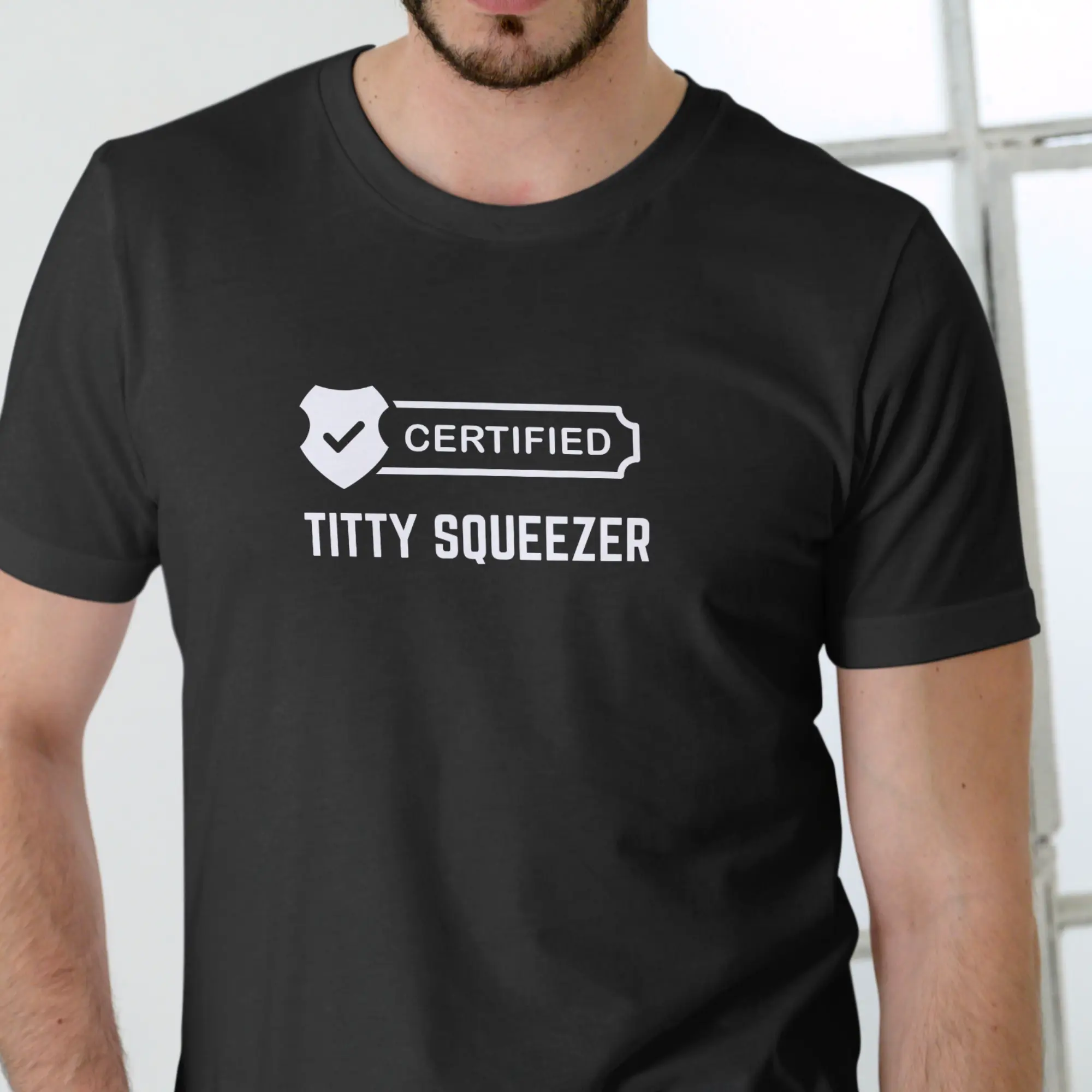 Men's Soft Short-Sleeve Casual Cotton T-Shirt - Round Neck, Unisex Fit, Menswear Streetwear Top, Certified Squeezer