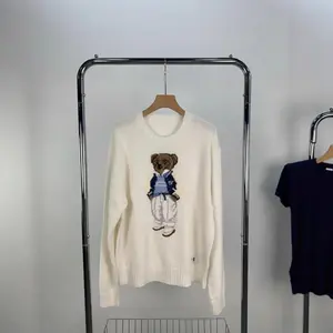 Knitted Bear Heavy Knit Round Neck Long Sleeve Halloween Pumpkin Bat Print loose Vintage Skull Graphic Knit Sweatshirt with Hood Scoop Neck Lace Crop Camisole Sleeveless Solid Crew Neck Crop Top Cowl Neck Turtleneck Sweater Clothes Knitwear Unisex