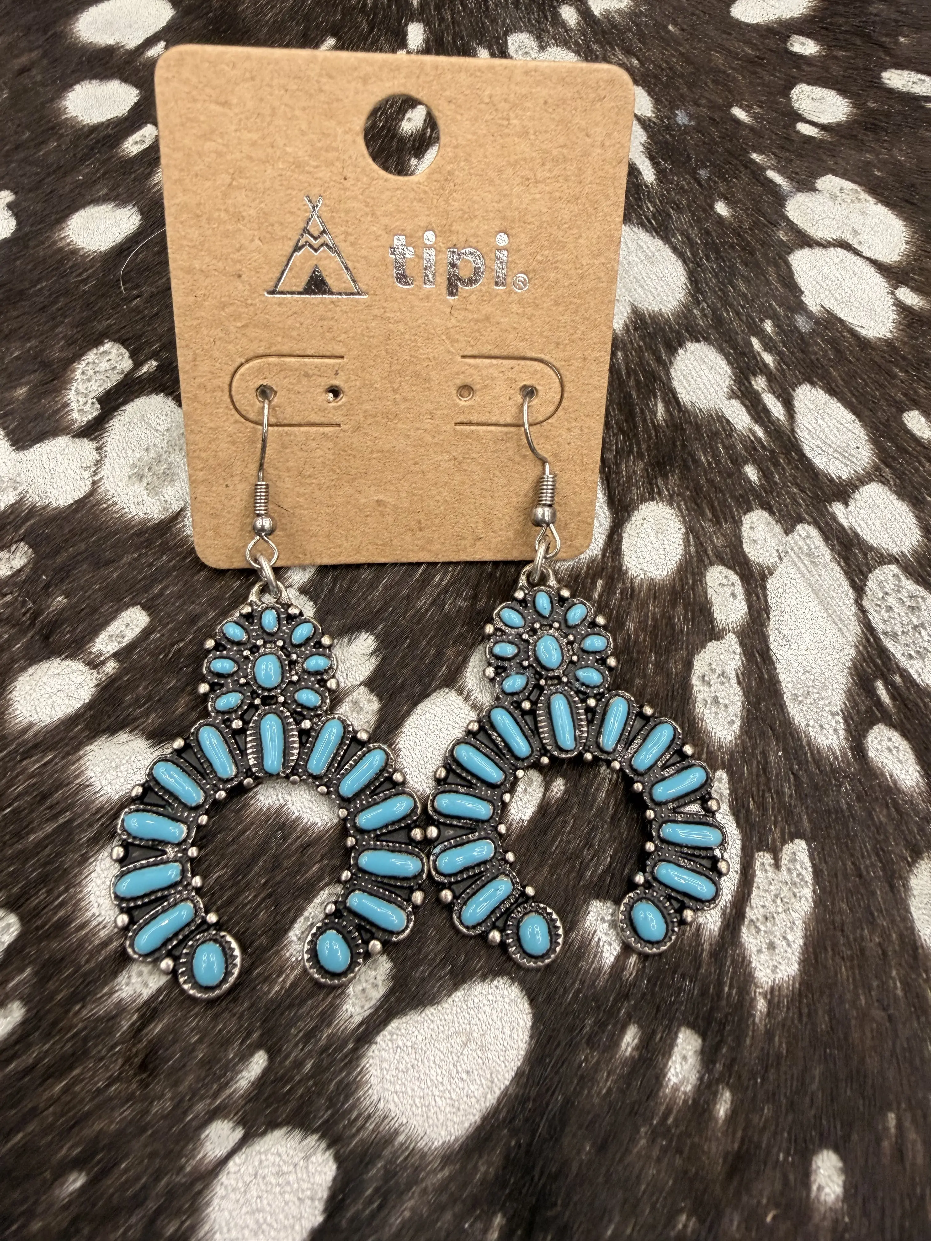 turquoise squash bottom earrings
