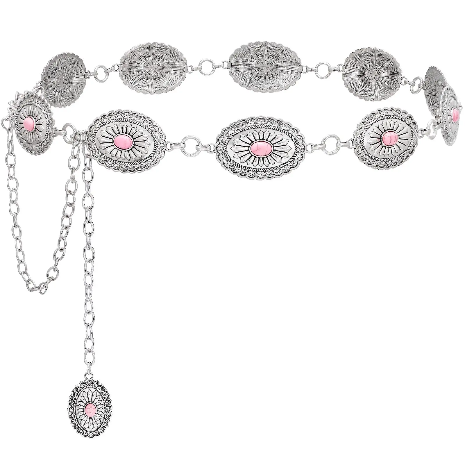 J-silver Chain-pink Turquoise