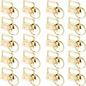 Key Fob Hardware,20 PCS 1 Inch Key Fob  with  Rings for Key Chain Making Hardware, Wristlet ()