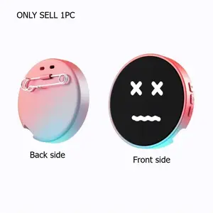 Bluetooth Anime Electronic Badge, 1.85-inch Dynamic Smart Display Screen, Gradient Effect Anime Peripheral