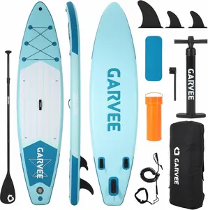 Inflatable Stand Up Paddle Board 10' 6" with Premium SUP Paddle Board Accessories,Anti-Slip EVA Deck, 450LB High Weight Capacity Wide Stable Stand Up Paddle Board for All