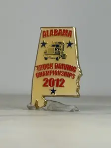 Alabama Truck Driving Pin: Gold & Red Enamel - 2012 Championship Accessory