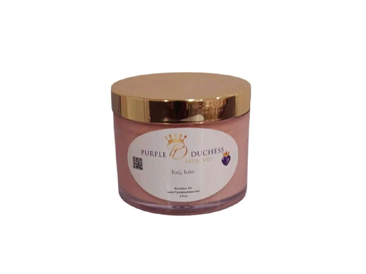 Juicy Fruit Body Butter with Shea Butter and Avocado Oil is a luxurious smooth and silky vegan watermelon-scented moisturizer. essential body