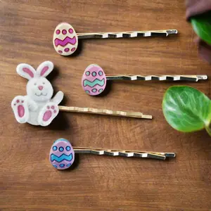 Easter Bunny & Egg Hair Pins – Bunny Bobby Pin Set of 4