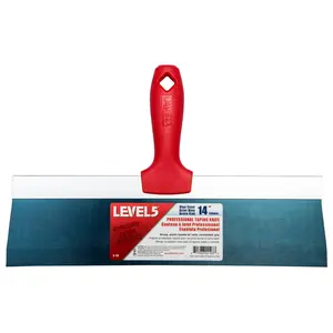 Level5 Tools 14 in. Blue Steel Taping Knife with Plastic Handle