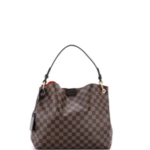 Pre-owned Louis Vuitton Canvas Coated Shoulder Bags Graceful Handbag Damier PM by Rebag
