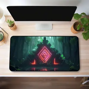 Forest Gaming Desk Mat: Large Gamer Mouse Pad, Office Decor