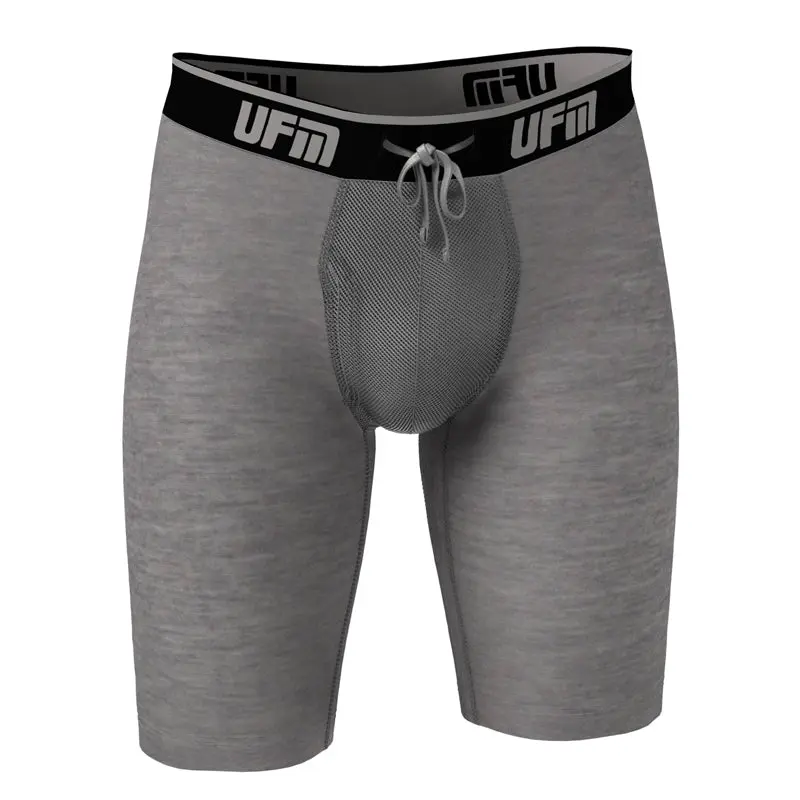 UFM Long Boxer Brief 9" - Bamboo REG Support Menswear Mesh Soft Spandex Stretch Breathable