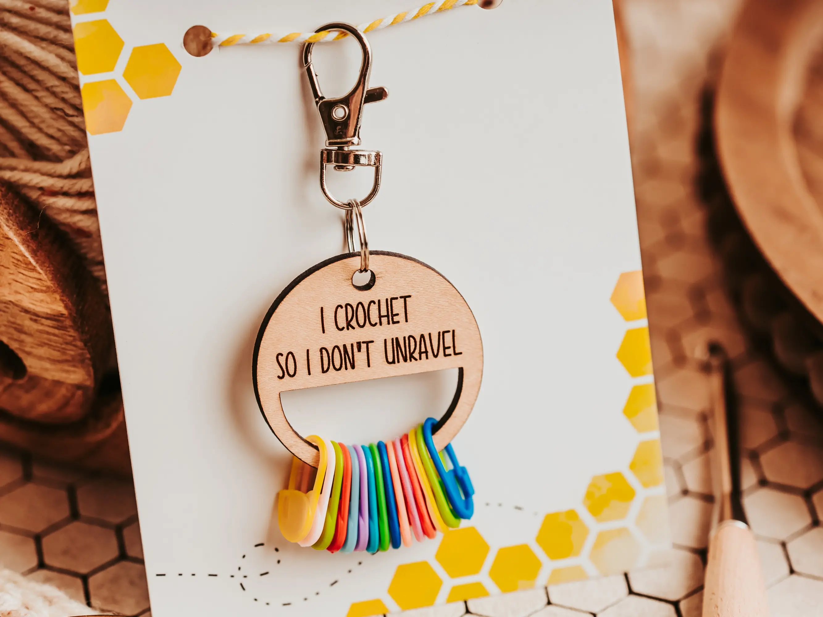 Stitch Marker Holder Keychain