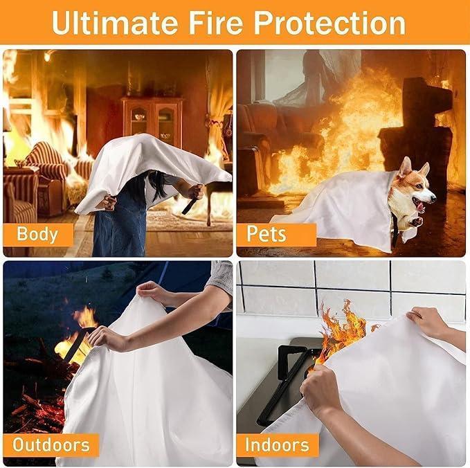 Home Emergency Fire Blanket, Fast Fire Suppression for Kitchen, Essential Fire Safety Gear,mothers day gift
