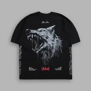 Darc Fenrir "Side By Side" Premium Tee in Black - Gym & Fitness Streetwear American Fitness Graphic Premium Tee Oversized Incredibly Soft 100% Cotton for Everyday Wear