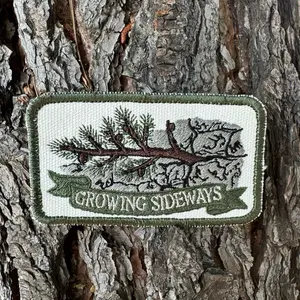 Growing Sideways Patch — Folk Music Embroidered Iron On — Stick Season Vermont Aesthetic