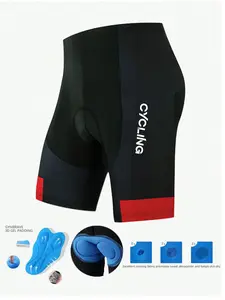 1-pack men’s professional cycling shorts with 3D shock-absorbing silicone pads, breathable and anti-abrasion; suitable for mountain and road bikes, ideal for long rides