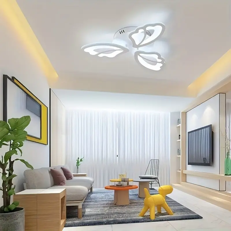 40w LED Ceiling Light, Creative Petal Design, Flower Design Lamp, Cool 6500k, Cool White Light, Modern Pendant Lamp, Suitable for Living Room, Bedroom, Kitchen, Hallway, Dining Room