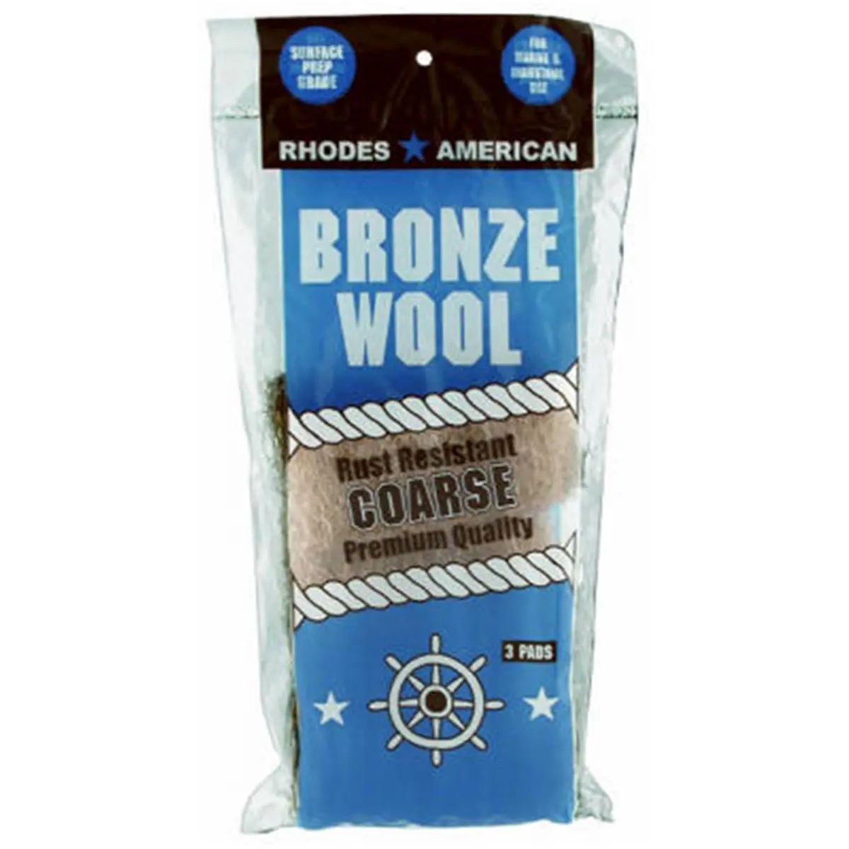 212 MAIN Bronze Coarse Texture Stripping Pads - 3-Pack Marine Grade Rust-Resistant Coarse Wool Pads for Reptile Cleaning, Wood Stripping (Water Based) with Polishing, Sanding Tools and Gadgets, 0.11 lbs, 5.25 x 1.25 x 10.11 in