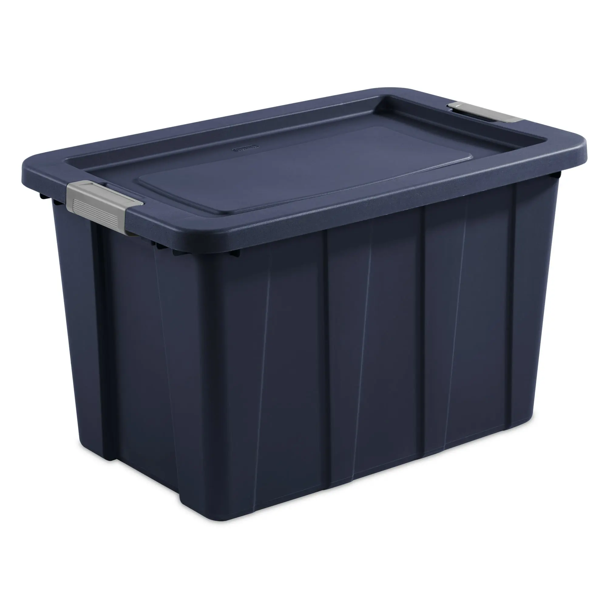 Sterilite 30 Gallon Latching Tuff1 Tote Plastic, Dark Indigo