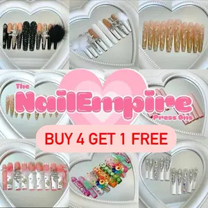 XXXL LONG NAILS 2.2” The Nail Empire | 10pcs Premium Handmade Press On Nails | Alcohol Free Fragrance Free High Gloss Waterproof Long-lasting Cute| Glossy | Reusable | Most Affordable | High Quality | Nail haven| Nail heaven|