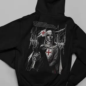 King Baldwin IV Jerusalem Hoodie, Middle Ages Crusader Sweatshirt, Christian Art Hoodie, Kingdom of Heaven Apparel, Biblical Quotes Sweater