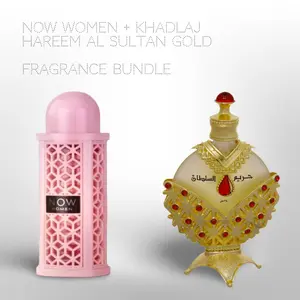 Lattafa Rave Now 100ml (3.4 Fl oz) + Khadlaj Hareem Al sultan Gold (1.18oz) Long Lasting Perfume - Fragrance Gift Bundle fragrance