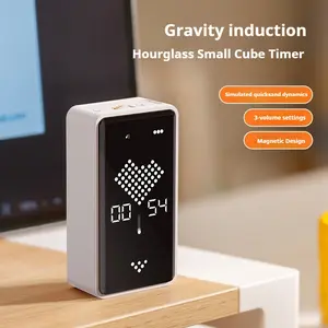 Simulated Hourglass Timer Pixel Art Style Large Digital Display Magnetic Design Kitchen Fitness Studying Work Essential Tool