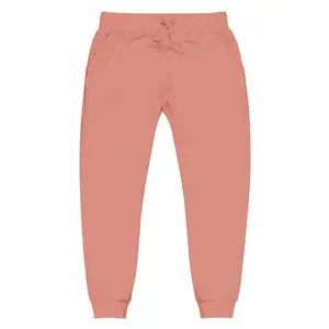 Embroidered Rose Pink Sweatpants | Cozy Fleece Joggers