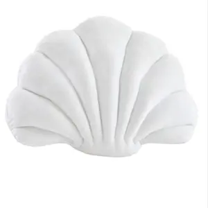 Seashell Decorative Pillow - Soft Velvet in White Unique 3D Design Luxurious Bedroom Sofa  for Indoor  use  Elegant