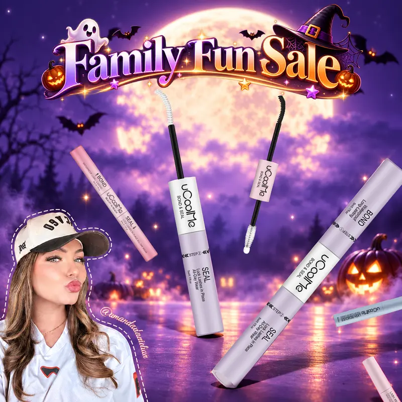 uCoolMe [Creator Exclusive] 2-in-1 Bond & Seal Waterproof Lash Glue, Long-Lasting Strong Adhesive for False Eyelashes, Eyelash Extensions & Makeup Application, Eyelashes Extensions
