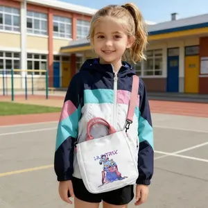 Suitable for teenagers, this crossbody bag features a Demon Hunter cartoon design and is perfect for school trips.