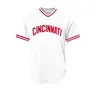 Men's White #14 Embroidered Baseball Jersey, Casual Training Jersey, Sports Style Jersey, Sporty V-Neck Short Sleeve Tee, Loose-Fitting Athletic Top, Embroidered Sportswear Top for All Seasons