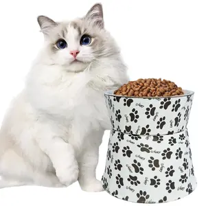 SSY 6" Anti-Vomiting Stainless Steel Pet Bowl for Small and Medium Dogs and Cats - Non-slip, Modern Design with Spine Protection