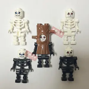 2026 new 5/PCS Black and white Skeleton soldier Treant  horse Building Blocks Model Bricks mini Action toy Figures Toy gift for children