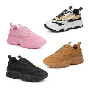 CYNLLIO Womens Platform Chunky Fashion Sneakers Jaxon Walking Lace-Up Comfortable Dad Sneakers Workout Sport Work Casual Tennis Shoes