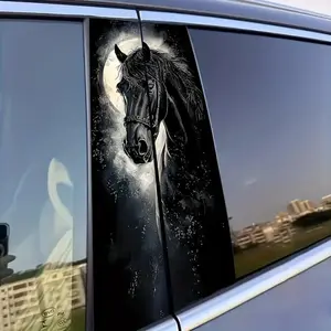 Horse Pattern Car Sticker, Windshield Sticker, Waterproof Scratch-resistant Car Decal, Car Accessories and Holiday Decorations, Suitable for All Vehicles, Laptops, Cars, Helmets, Motorcycles