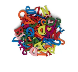 Multicolor Wooden Alphabet Letter Charms for DIY Jewelry Making - Perfect for Bracelets Necklaces & Keychains - Lightweight & Durable Material