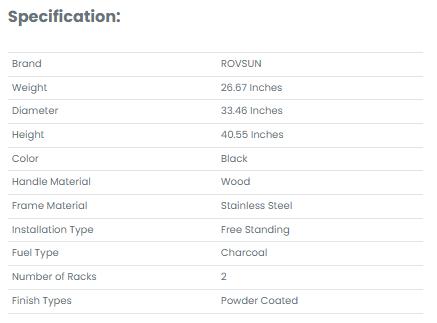 [TOP RATED - FLASH SALE]  ROVSUN 33" 2 in 1 Wood Burning Fire Pits with Grills