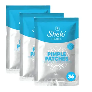 Shelo Nabel Pimple Patches – 36 Hydrocolloid Dots | Invisible, Gentle, Waterproof, Parches para Granos – 36 Unidades | Invisibles, Suaves y Resistentes al Agua
