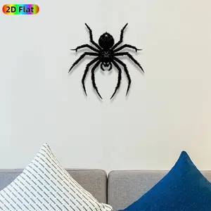 1pc Tarantula Silhouette Metal Wall Art, Giant Spider Statue Mural, Intricate Craftsmanship, Artistic Metalwork, Perfect for Halloween, Gothic Decor, Perfect for Living Room Studio Garden Fence Decor, Ideal Gift for Gothic Decor Lovers.