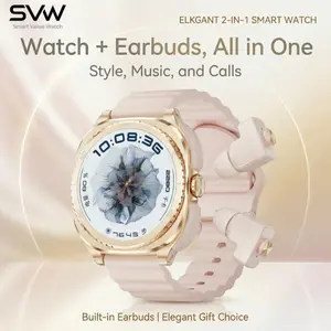 Women Smart Watch with Bluetooth Earbuds Wireless Fitness Tracker Heart Rate Monitor Music Playback Phone Calls for iOS Android