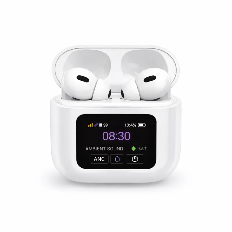 Kuou A9 Pro TWS Bluetooth Earbuds - Affordable Tech In-Ear Headphone with Smart Touch Case, ANC, HD Sound, Battery Display, Compact Design, Built-In Mics, Cable Charging, iOS/Android Phone Support, Water Resistant, Bluetooth Call, Workout Ready, Wireless,