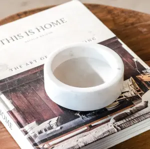 White Round Marble Tray