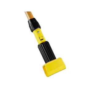 Rubbermaid Commercial gripper hardwood mop handle 1 1/8 dia x 60 natural/yellow h216