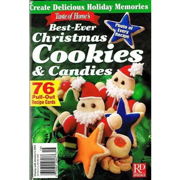 Used Book - Taste of Home's Best-Ever Christmas Cookies & Candies, 76 Pull-Out Recipe Cards (Photo for Every Recipe) (Paperback)