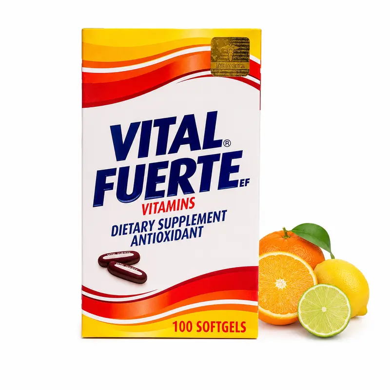 Vital Fuerte Vitamins Dietary Supplement, 100 Softgels with Vitamins, Minerals, Iron and Lecithin