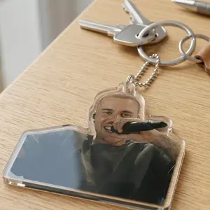 2026 Justin Acrylic Keychain 2 Side,Pop Signature Festival Music Keychain,Gift For Woman And Man