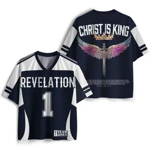 Christ Is King Christian Mesh Jersey, Timeless Appeal, Simple and Clean, Gildan Unisex, Premium Quality Cotton