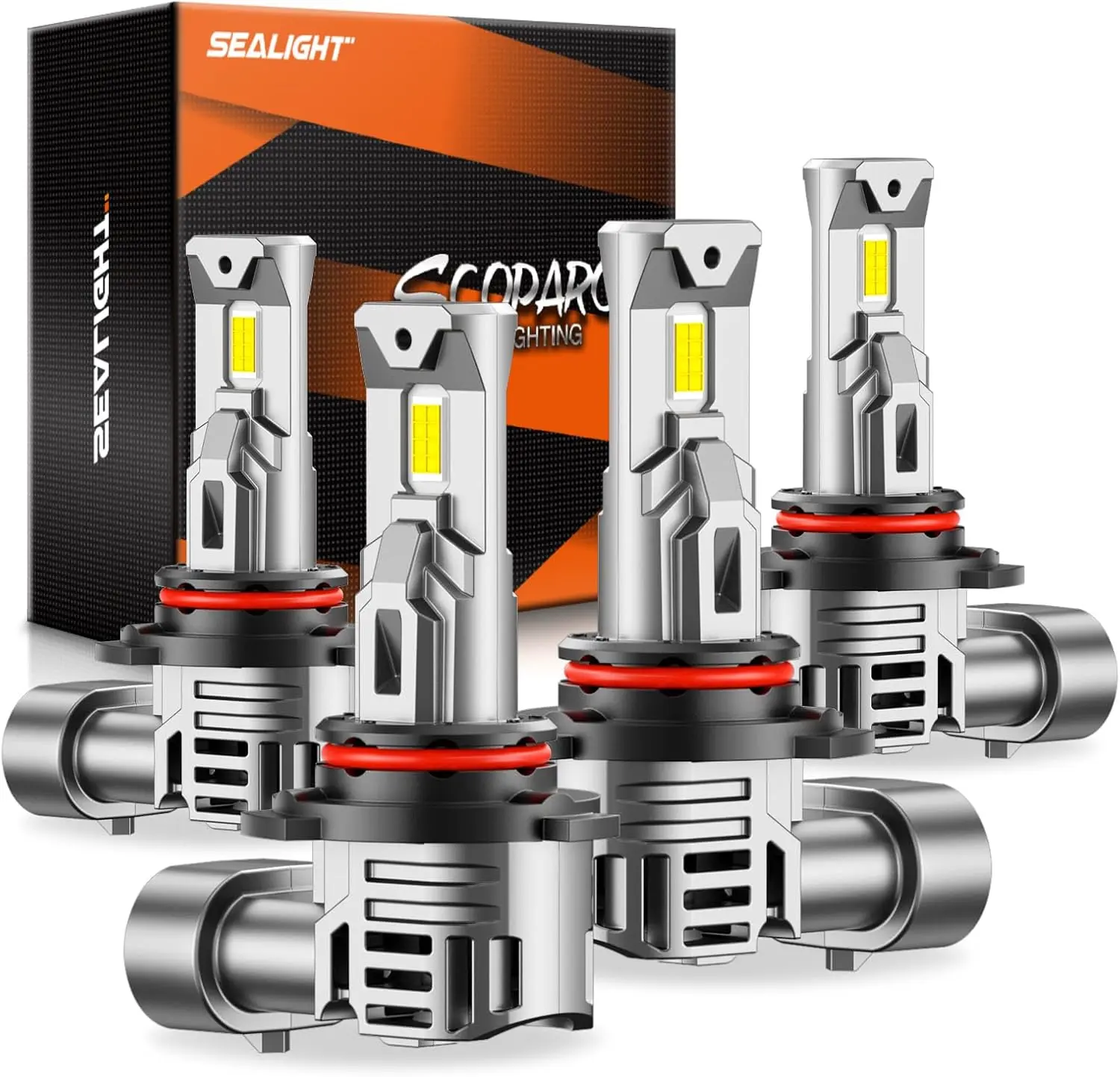 SEALIGHT 9005 H11/H8 Fog Lamps 58,000LM for ATVs & Powersports, 8×Brighteness S1 Series Wireless 9005 H11 Fog Lamps 1:1 Real Size 10 Years Lifespan- Pack of 2