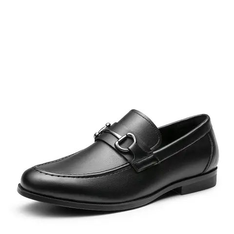 BRUNO MARC Men's Stylish Old Money Classic Loafers - All Seasons Vegan Synthetic Leather Cushioned Slip-On Shoes, Metallic Accent, Closed Toe, Durable Rubber Outsole, Memory Foam Footwear, Office/Dinner Ready